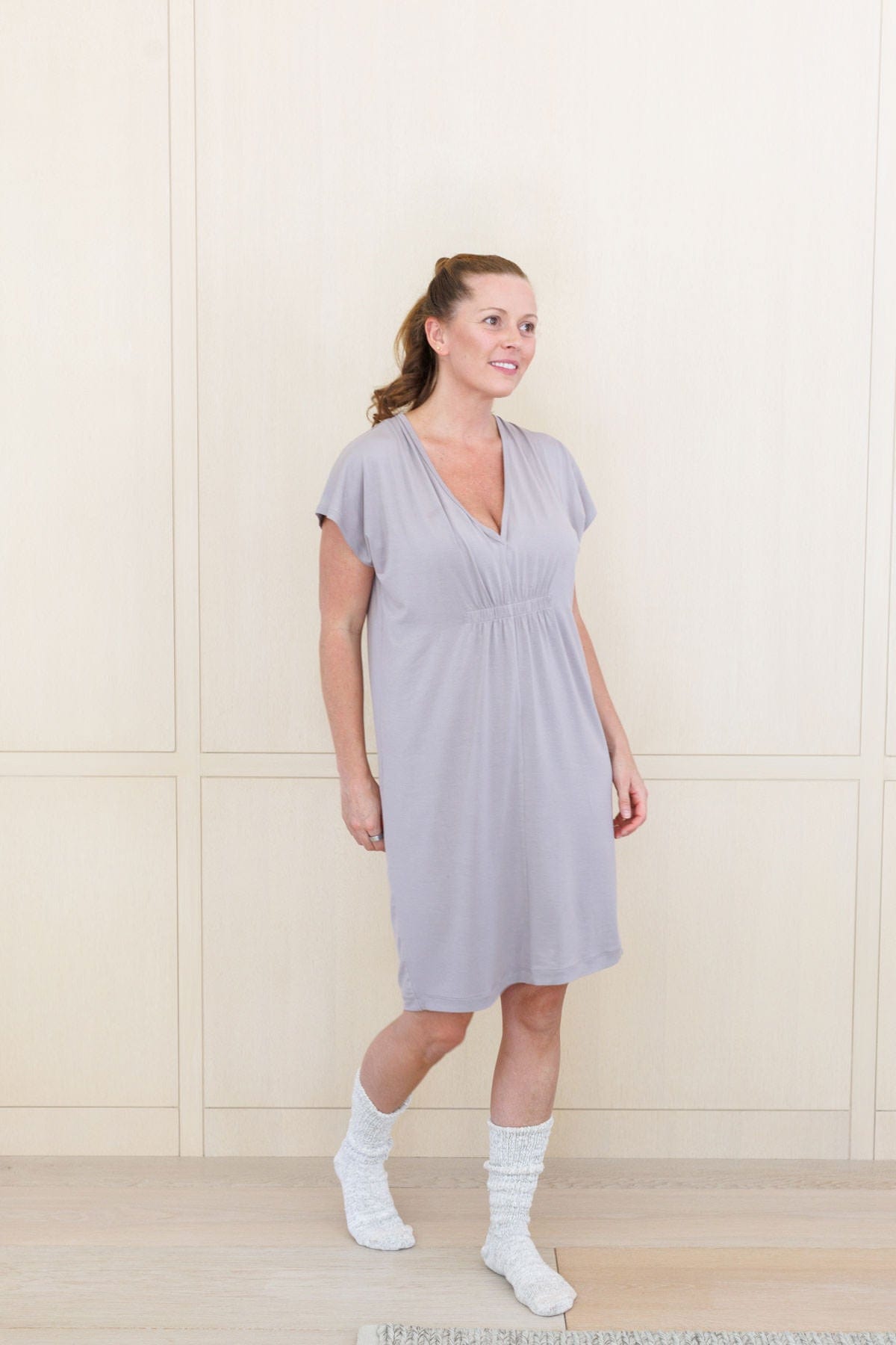 Joy Maternity &amp; Nursing Dress - Lavender - Simple Wishes