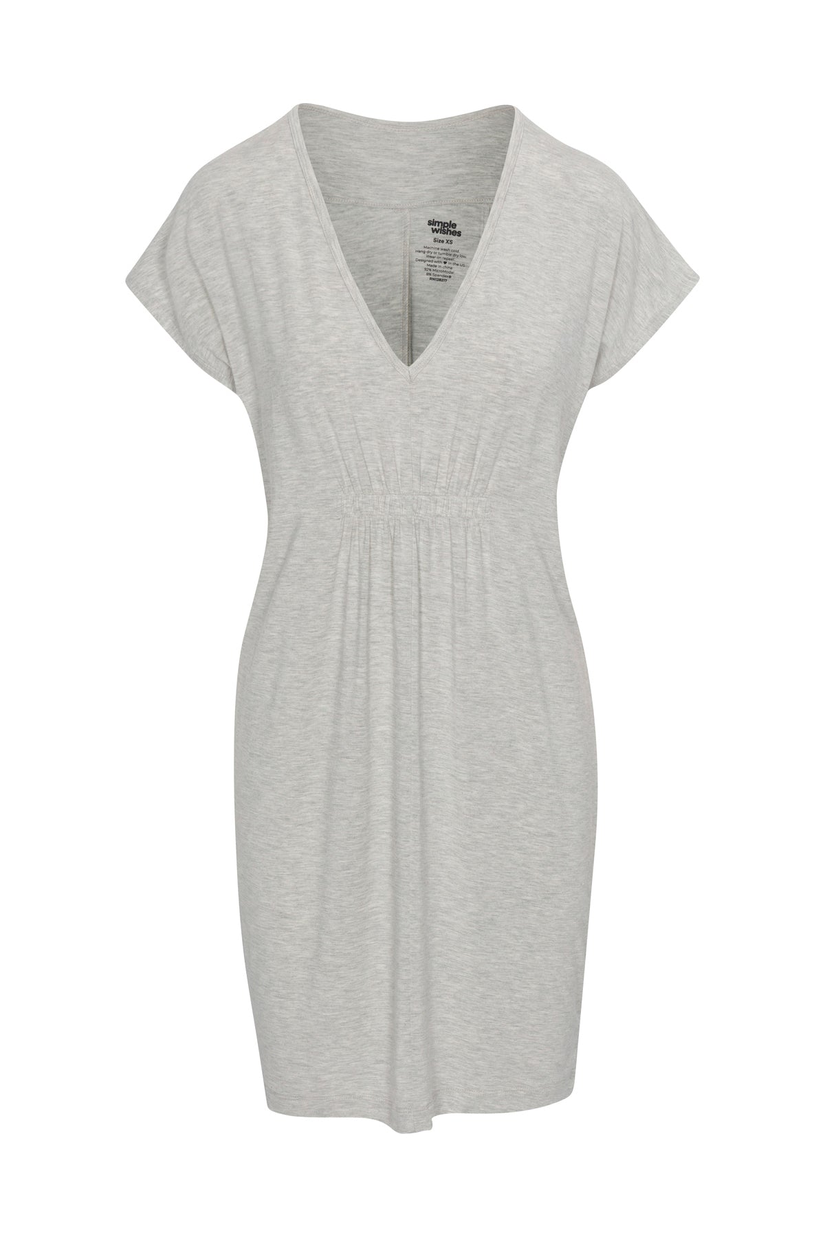 Joy Maternity &amp; Nursing Dress - Light Heather Gray - Simple Wishes