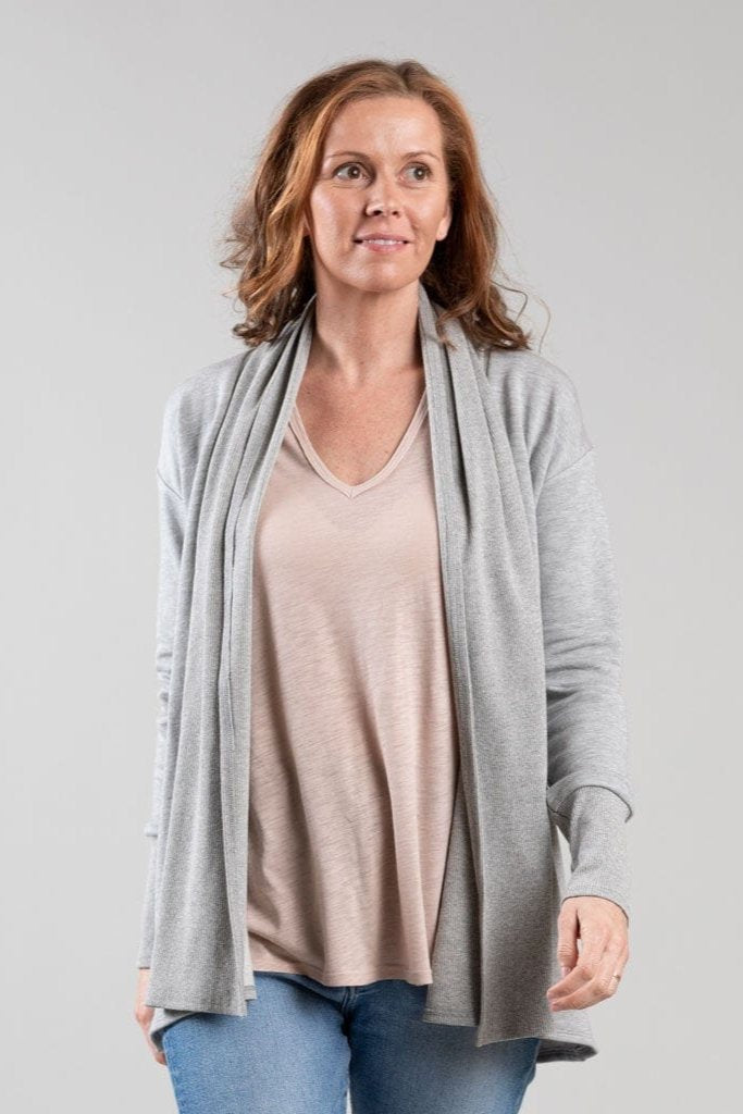 Kate Nursing Cardigan - Light Heather Gray - Simple Wishes