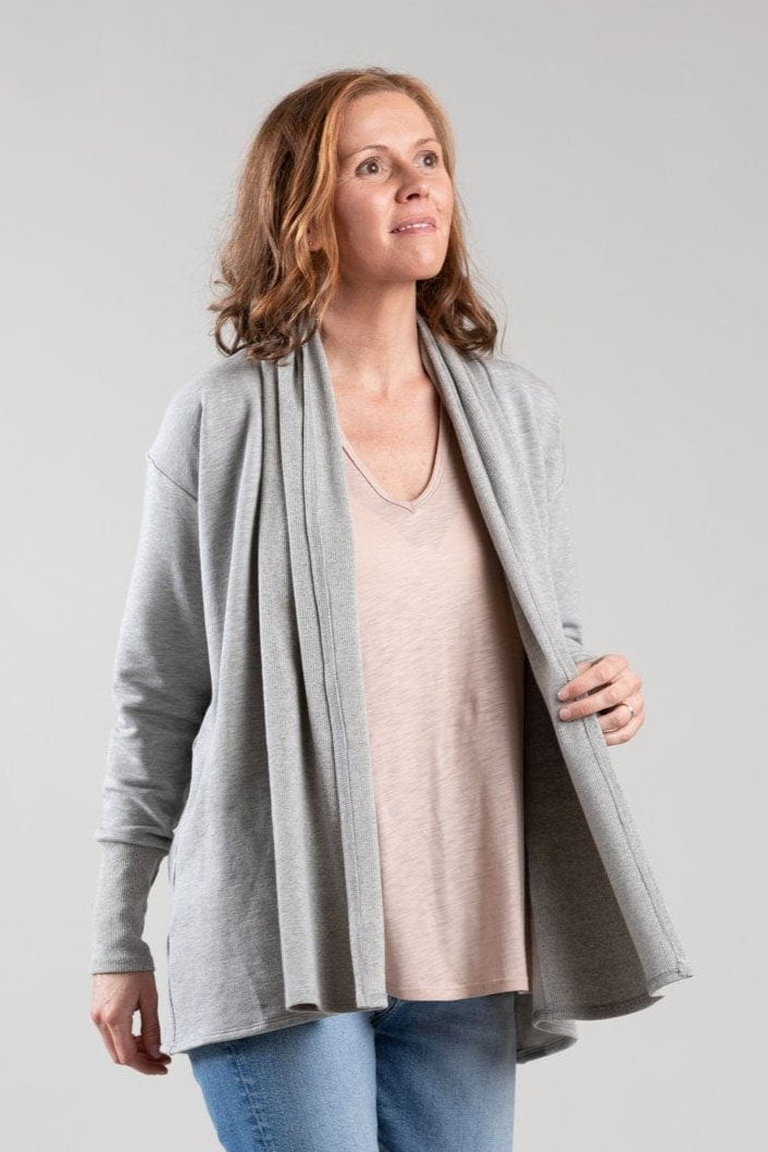 Kate Nursing Cardigan - Light Heather Gray - Simple Wishes