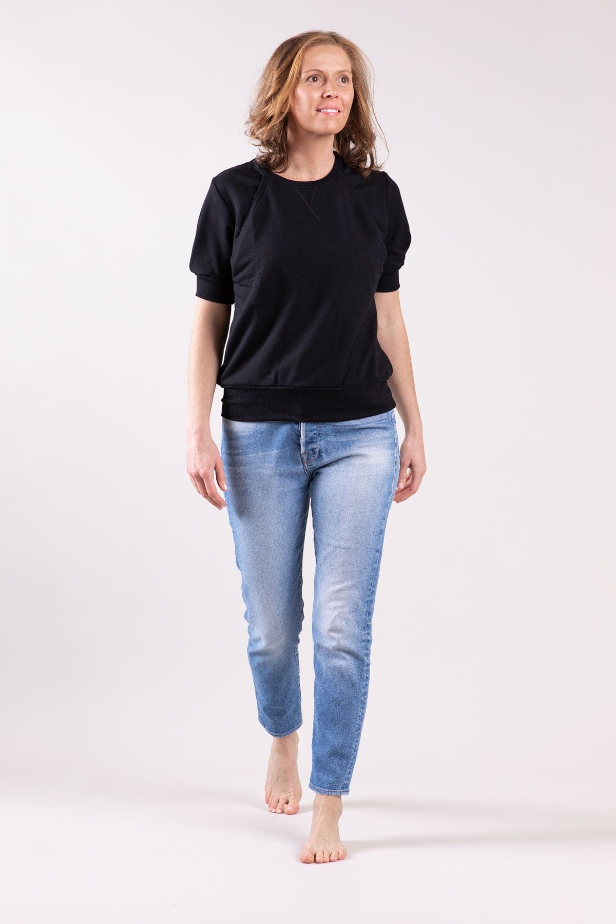 Keren Nursing Sweatshirt Short Sleeve - Midnight - Simple Wishes