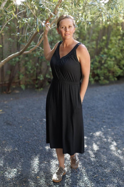 Lark Maternity &amp; Nursing Dress - Midnight - Simple Wishes