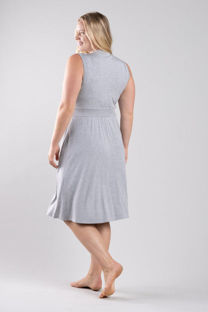 Lydia Nursing Dress - Light Heather Gray - Simple Wishes