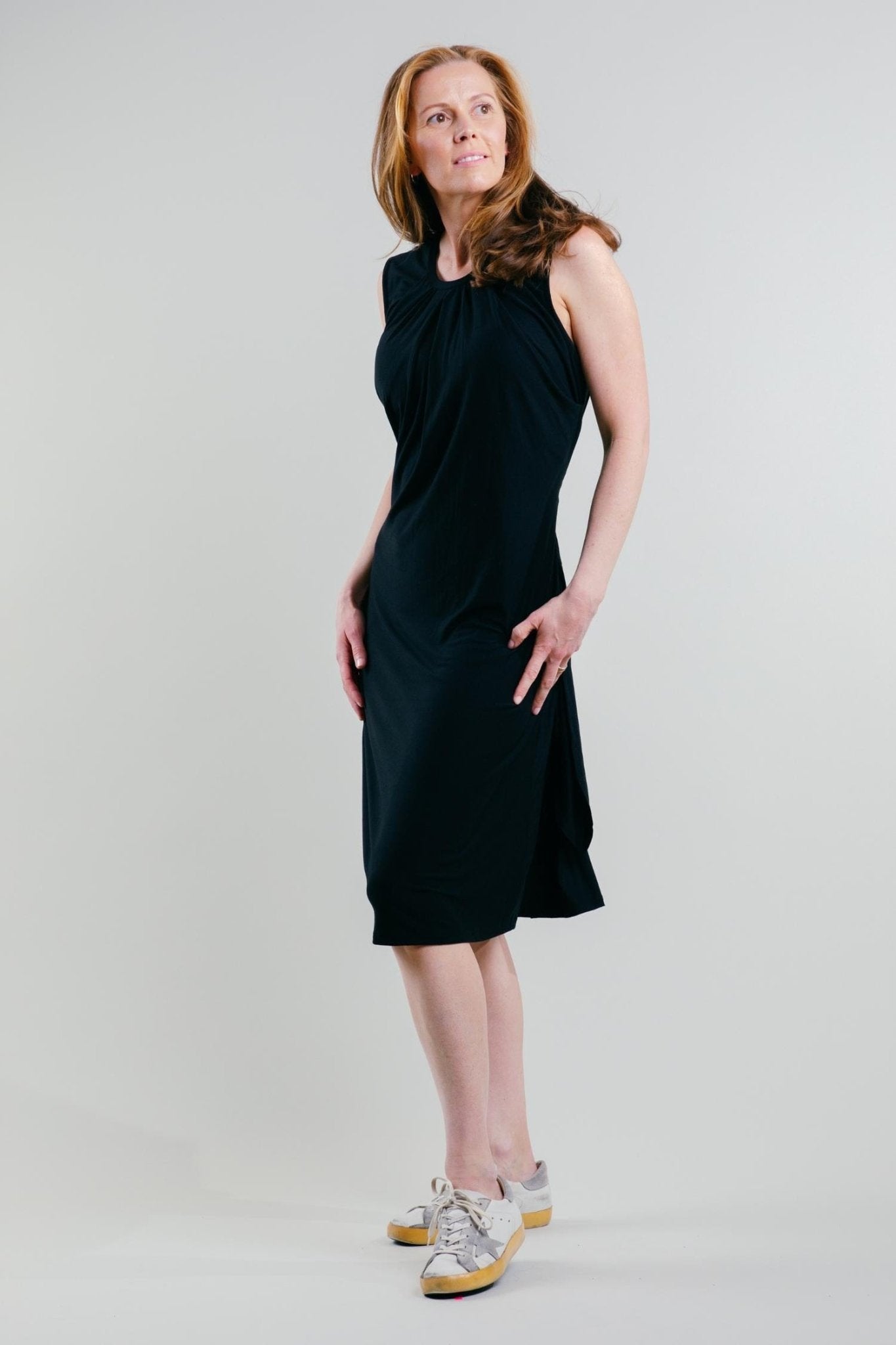 Lydia Nursing Dress - Midnight - Simple Wishes