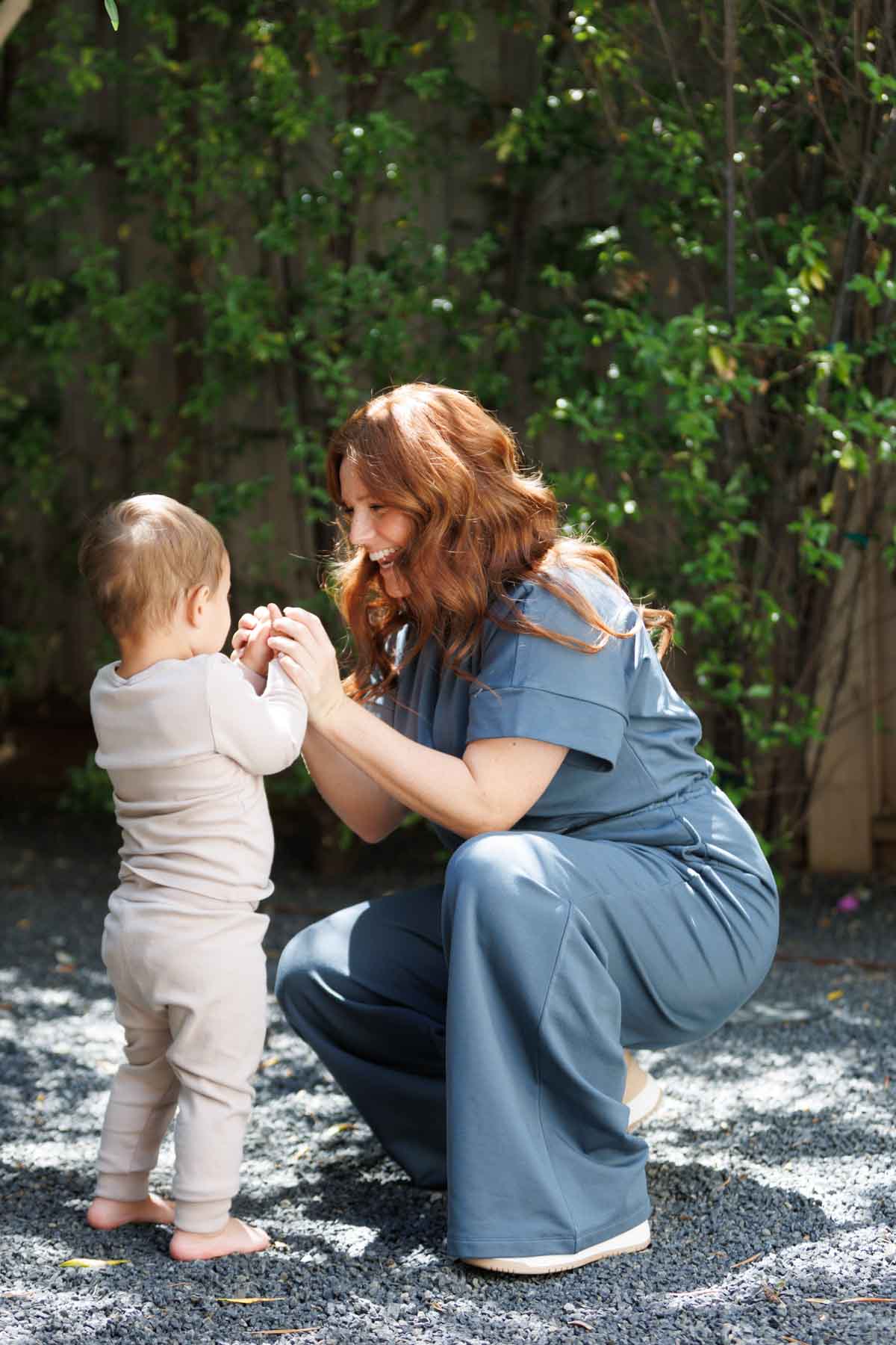 Mae Fleece Nursing Jumpsuit - Bluestone - Simple Wishes