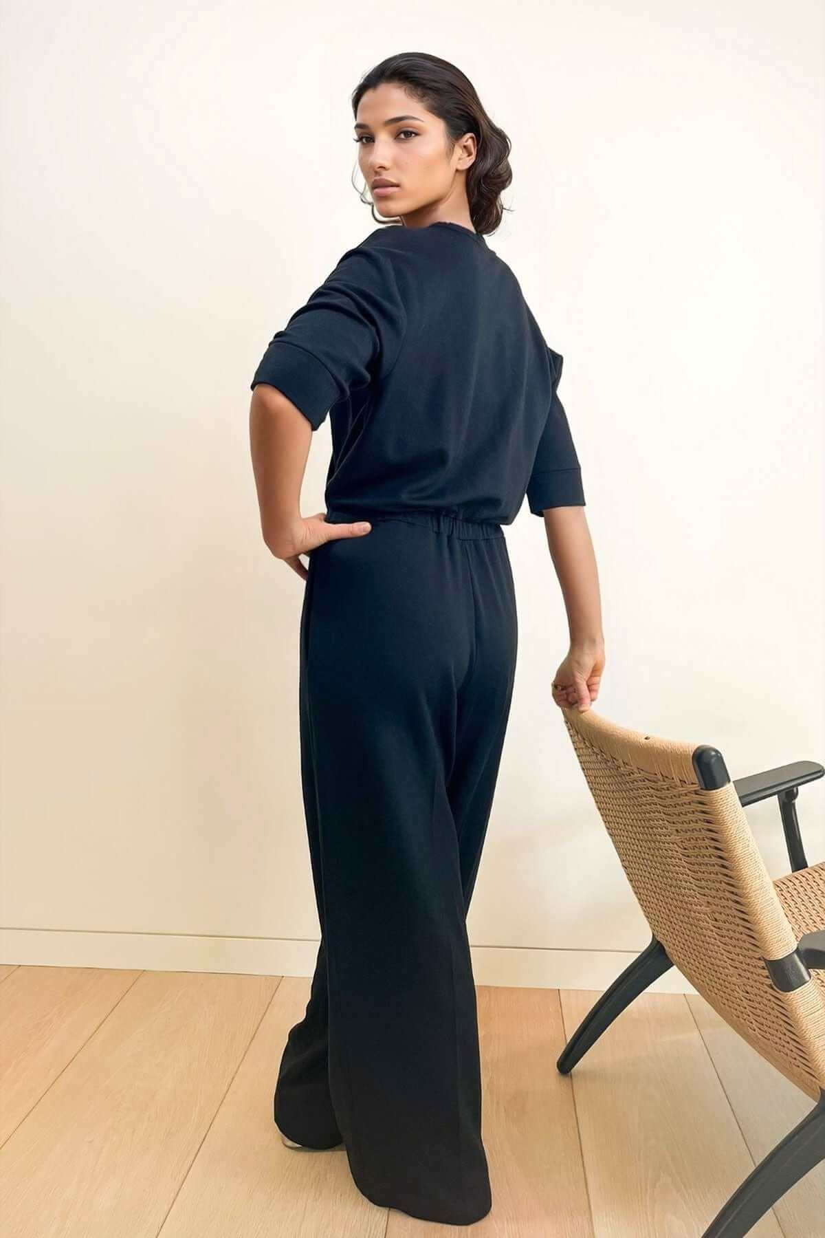 Megan Fleece Nursing Jumpsuit - Midnight - Simple Wishes