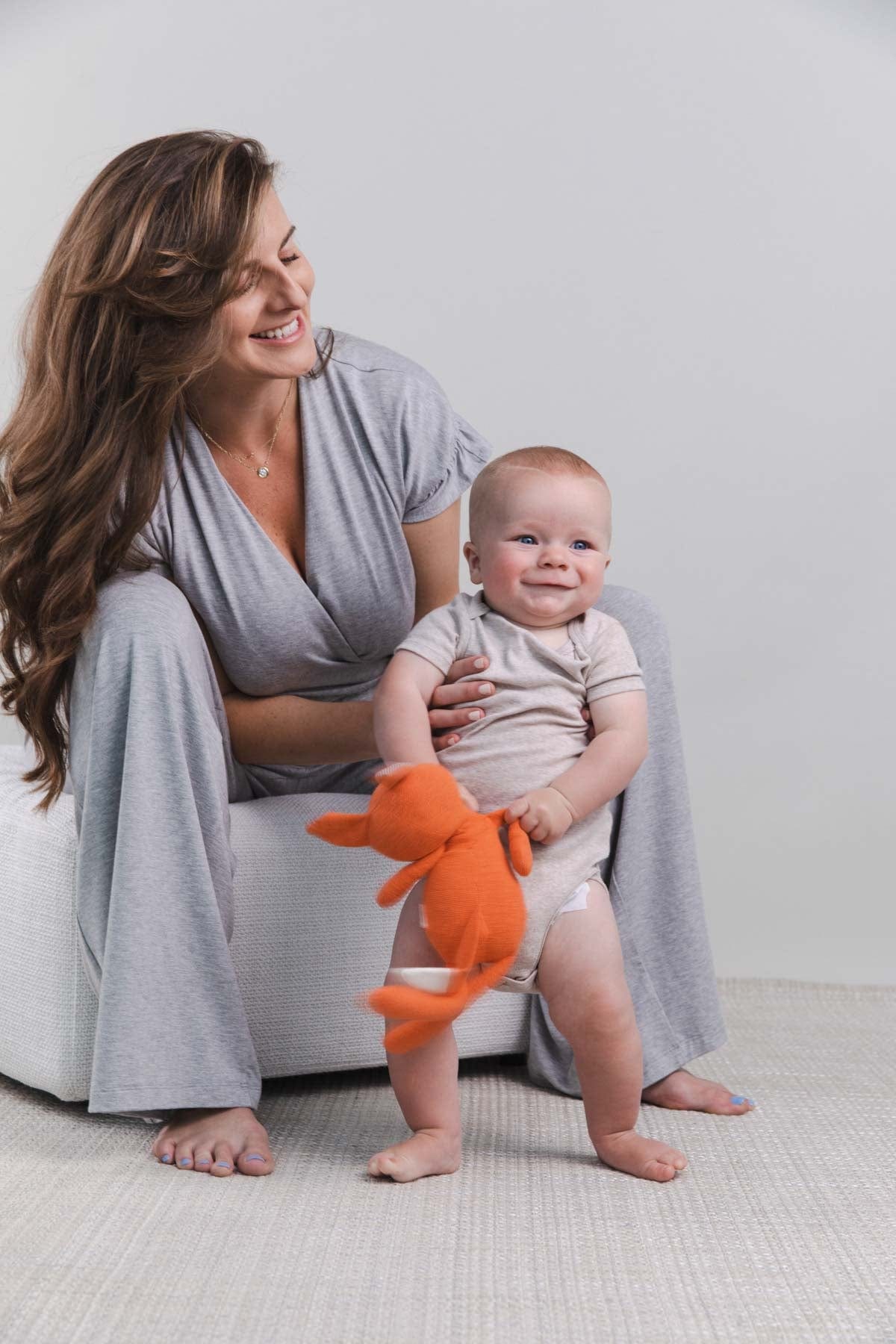 Noor Nursing Jumpsuit - Light Heather Gray - Simple Wishes