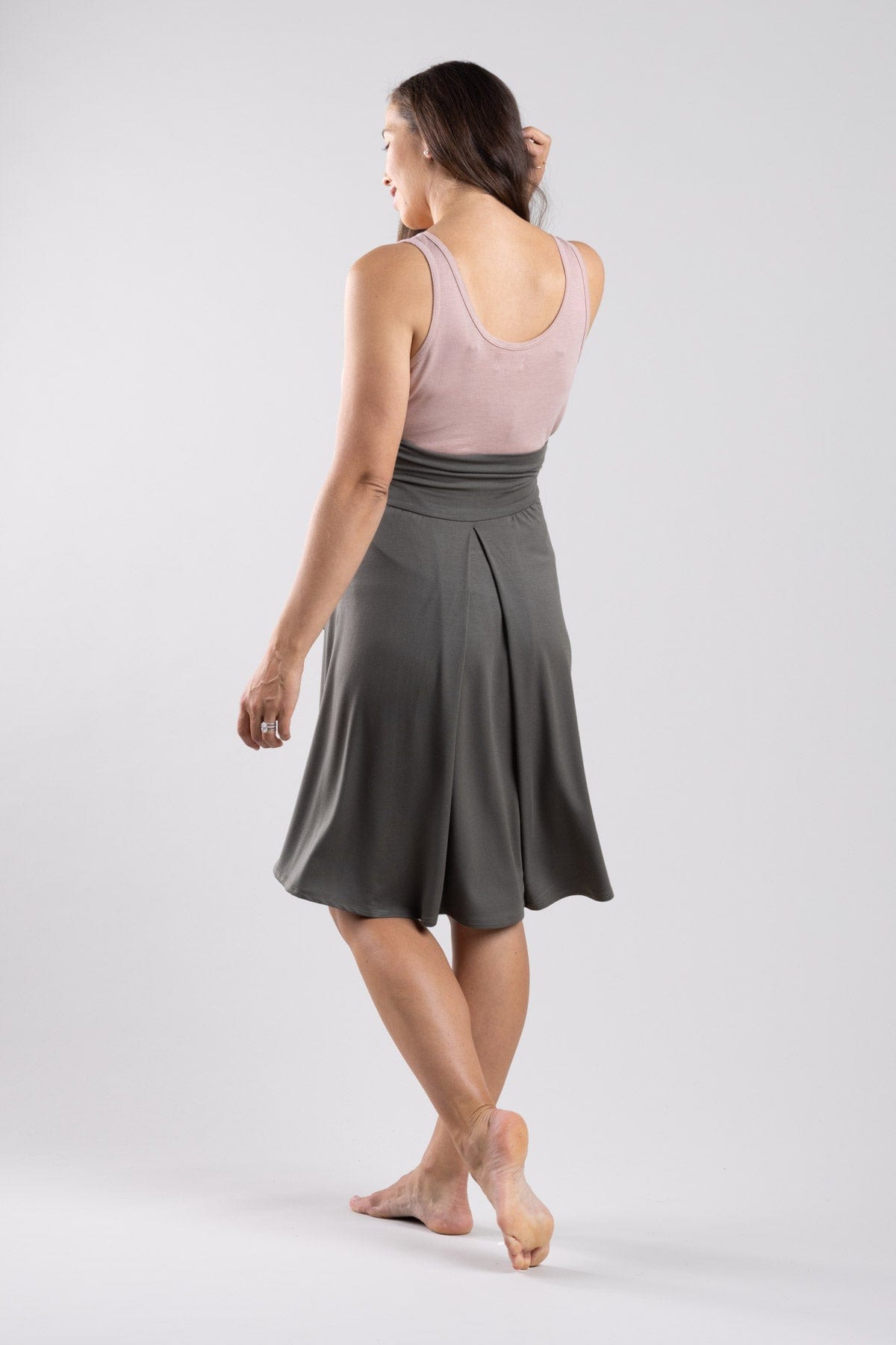Ruth High-Low Skirt | Olive Green