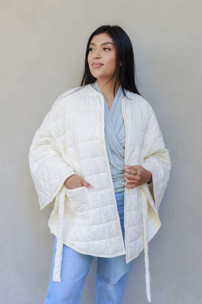 Scarlett Quilted Nursing Cover Poncho - Bluestone - Simple Wishes