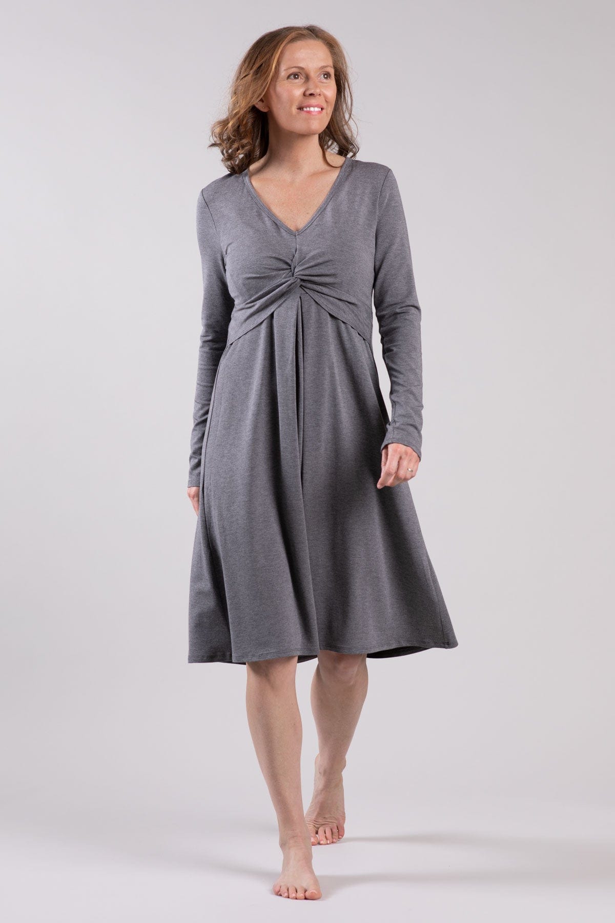 Sofia Maternity &amp; Nursing Dress - Simple Wishes - Sofia_LS_MID_XS