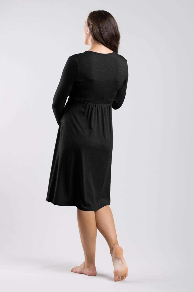 Sofia Maternity &amp; Nursing Dress - Midnight - Simple Wishes