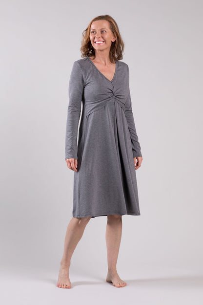 Sofia Maternity &amp; Nursing Dress - Simple Wishes - Sofia_LS_MID_XS