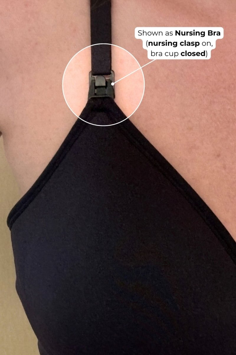 Stages Seamless Bra - Converts from Everyday Bra to Nursing Bra - Fixed Pads - Simple Wishes