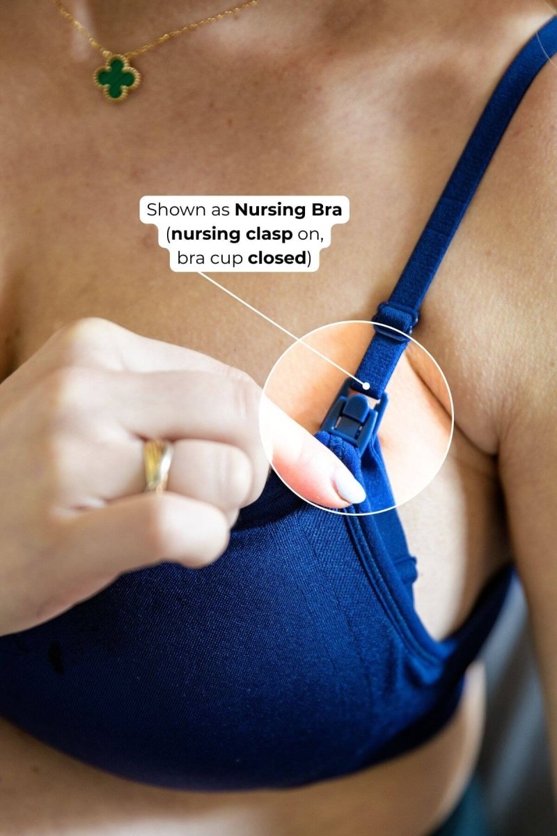 Stages Seamless Bra - Converts from Everyday Bra to Nursing Bra - Fixed Pads - Simple Wishes