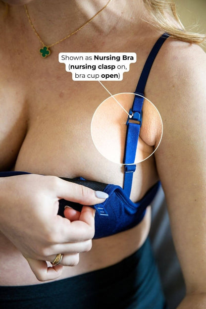 Stages Seamless Bra - Converts from Everyday Bra to Nursing Bra - Fixed Pads - Simple Wishes