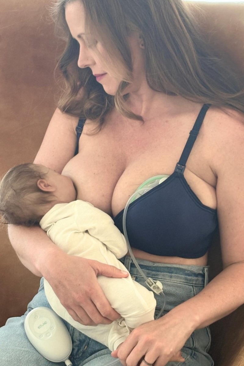 Stages Seamless Bra - Converts from Everyday Bra to Nursing Bra - Fixed Pads - Simple Wishes