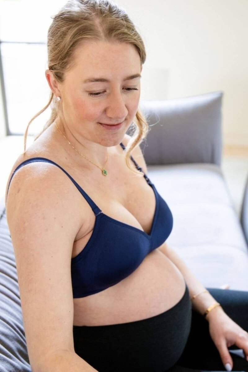 Stages Seamless™ Bra - Converts from Everyday Bra to Nursing Bra | Indigo - XS - Petite Cup - Simple Wishes