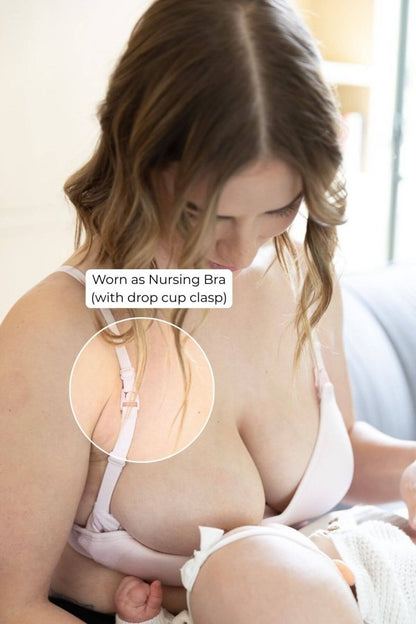 Stages Seamless Everyday Bra to Nursing Bra | Ballet Slipper - Fixed Pads - Simple Wishes
