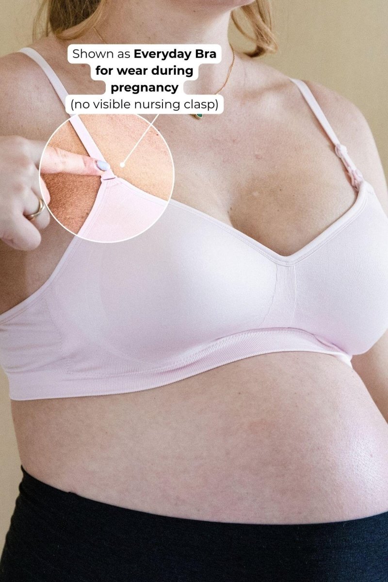 Stages Seamless Everyday Bra to Nursing Bra | Ballet Slipper - Fixed Pads - Simple Wishes