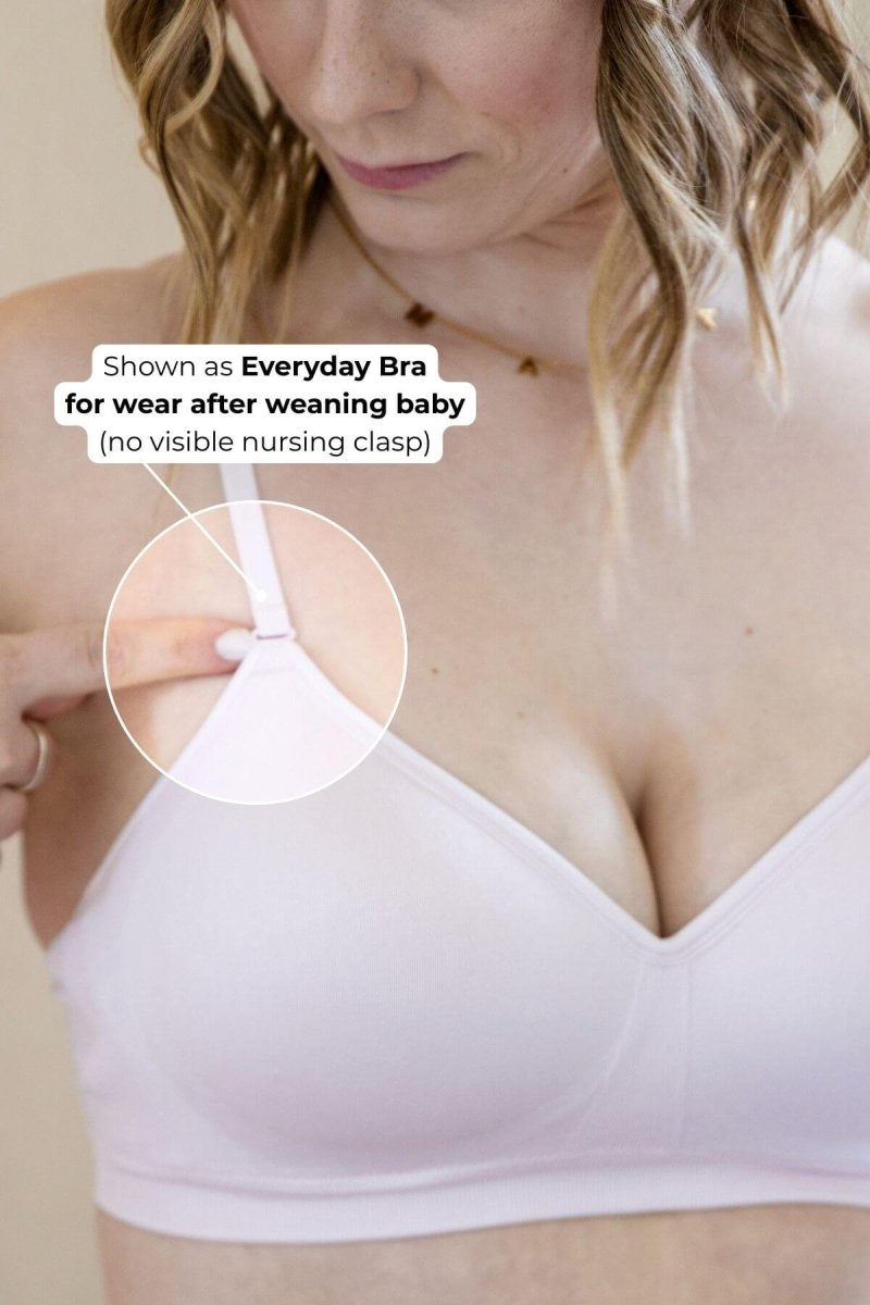 Stages Seamless Everyday Bra to Nursing Bra | Ballet Slipper - Fixed Pads - Simple Wishes