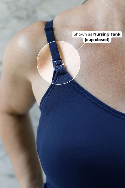 Stages Seamless™ Tank - Converts from Everyday Tank to Nursing Tank | Indigo - XS - Simple Wishes