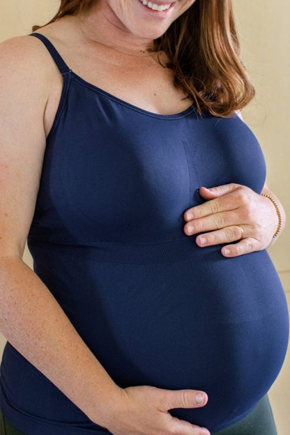 Stages Seamless™ Tank - Converts from Everyday Tank to Nursing Tank | Indigo - XS - Simple Wishes