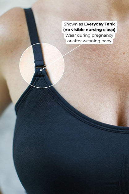 Stages Seamless™ Tank - Converts from Everyday Tank to Nursing Tank | Midnight - XS - Simple Wishes