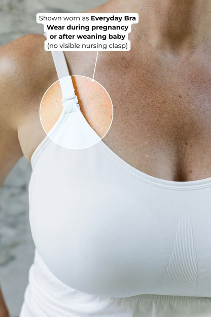 Stages Seamless™ Tank - Converts from Everyday Tank to Nursing Tank | Pearl - XS - Simple Wishes