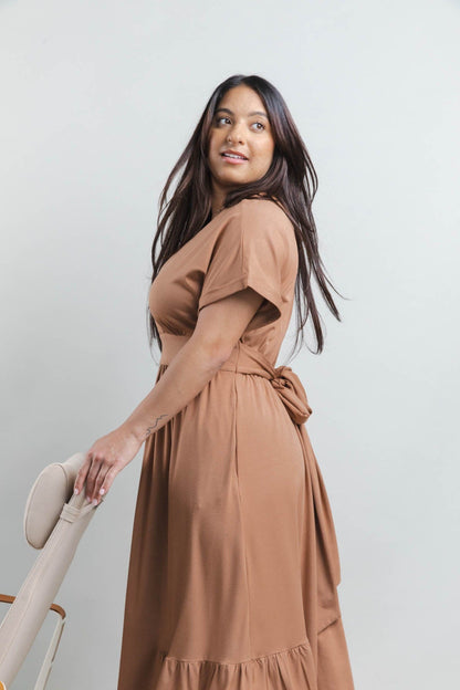 Stela Nursing Dress - Copper - Simple Wishes