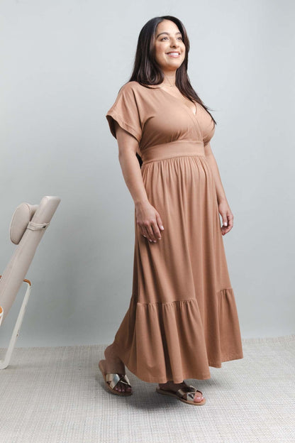 Stela Nursing Dress - Copper - Simple Wishes