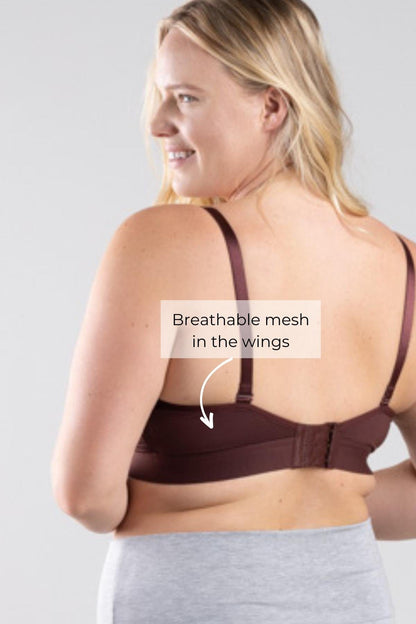 SuperMom™ Breeze Nursing And Pumping Bralette - Bitter Chocolate - Simple Wishes