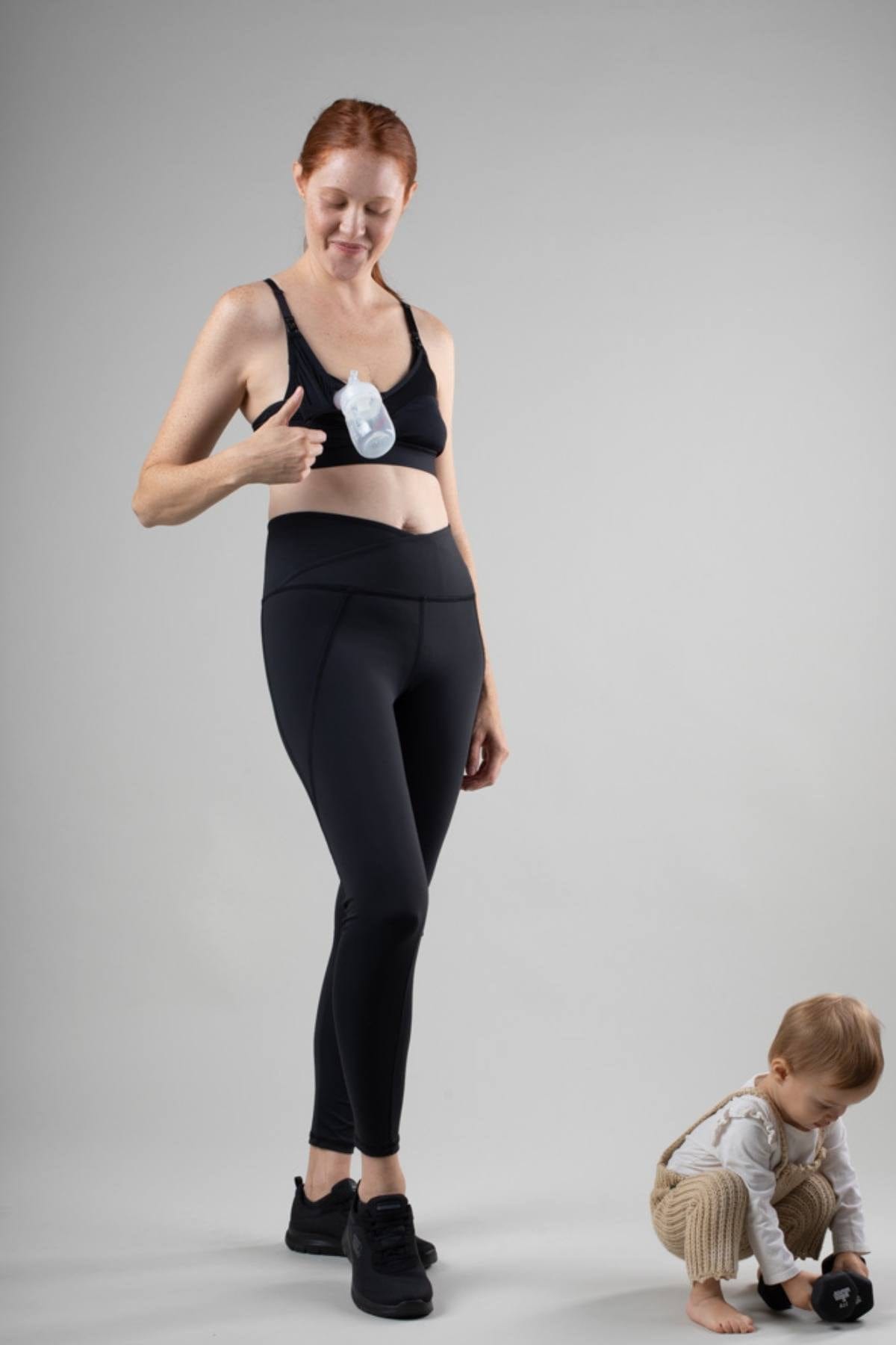 SuperMom Moderate Impact Nursing &amp; Pumping Sports Bra - XS - Simple Wishes