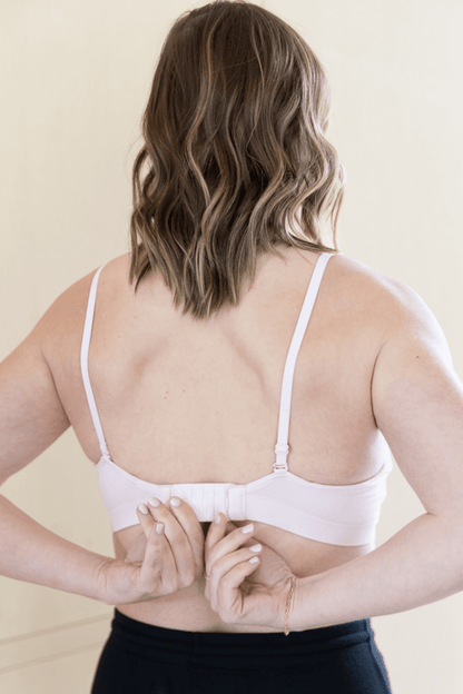 SuperMom or Stages Seamless Bra in Ballet Slipper back view