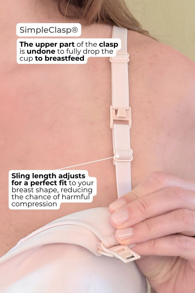 SuperMom® Silhouette Nursing &amp; Pumping Seamless Bra - Fixed Pads - Simple Wishes
