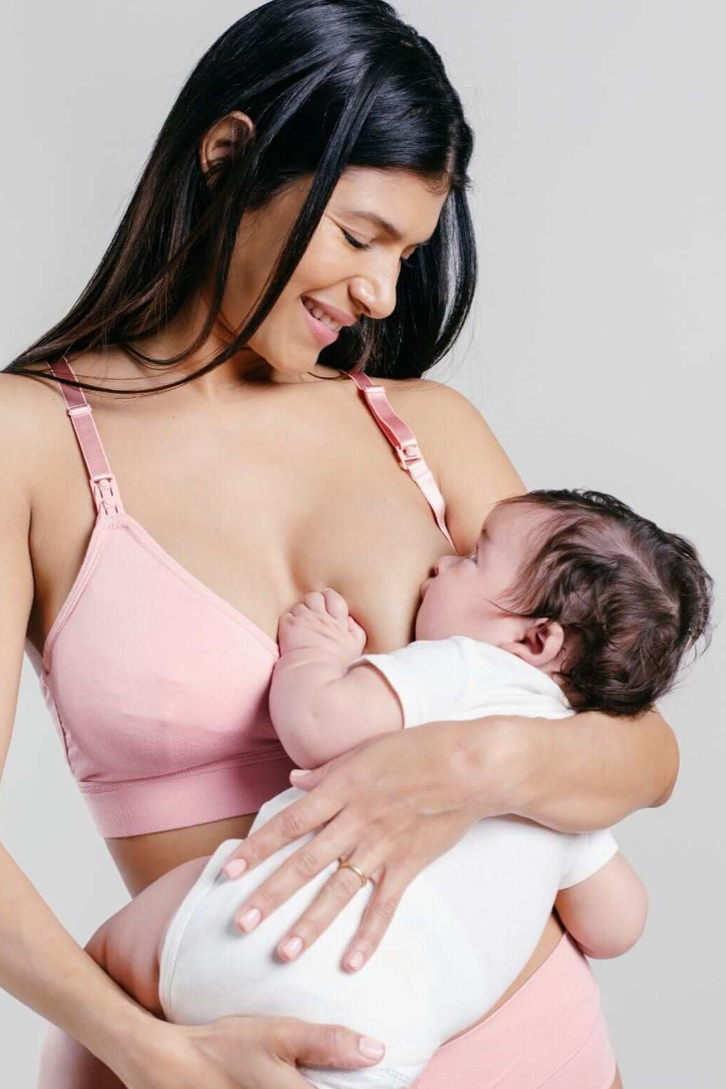 supermom skin-to-skin nursing & pumping bralette rose pink front image 1 breastfeeding  non carousel image