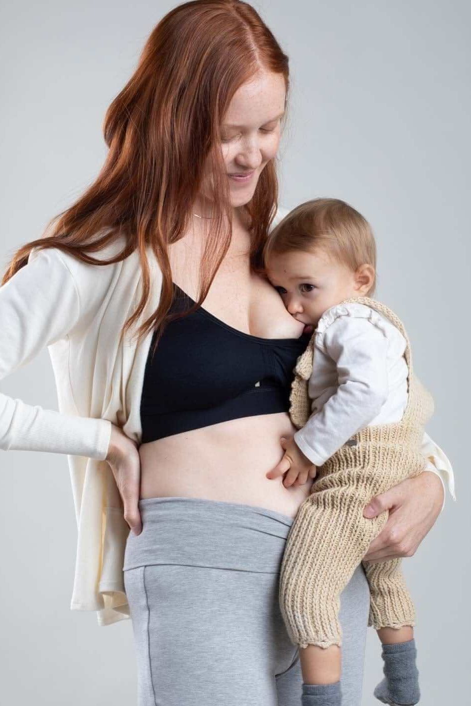 SuperMom™ Skin - to - Skin Nursing And Pumping Bralette - Black - Simple Wishes