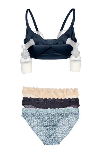 SuperMom Pumping Bra + 3-Pack Panty Bundle