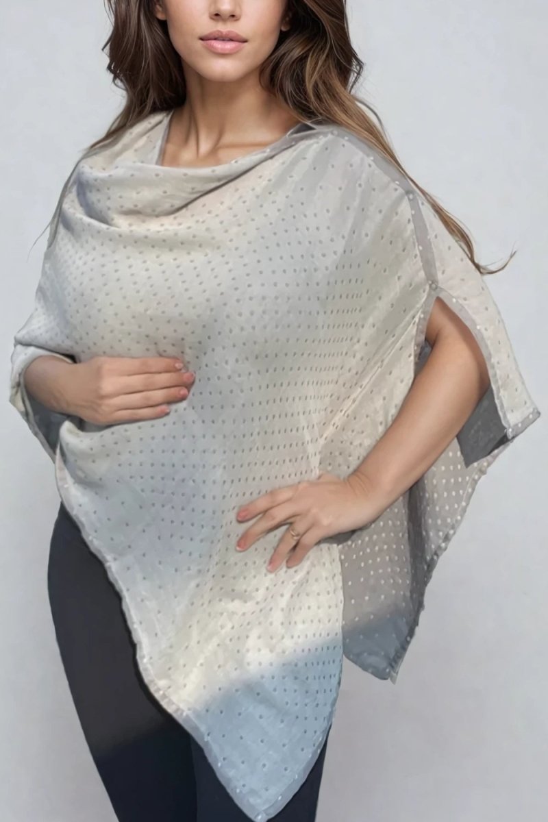 The Haven™ 100% Cotton Nursing Cover - Dark/Light Grey Dots | Reversible - Simple Wishes