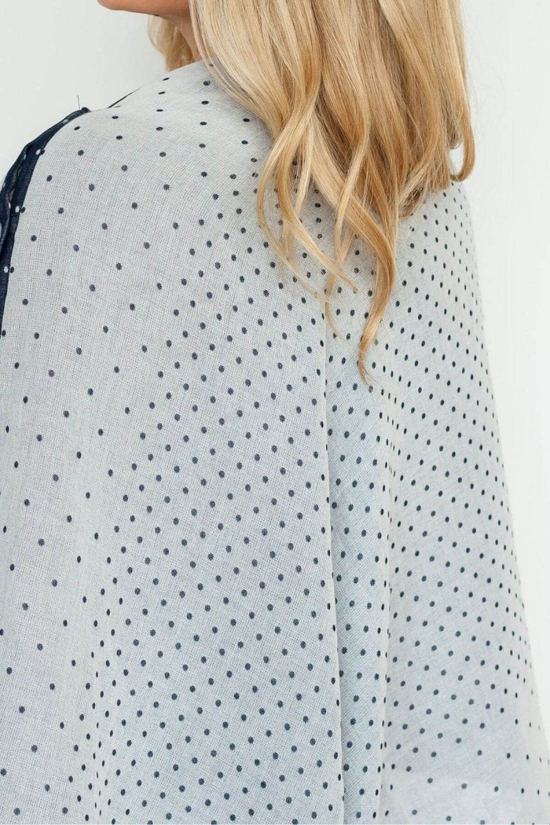 The Haven Reversible Nursing Cover - Navy/Gray Dots | Reversible - Simple Wishes