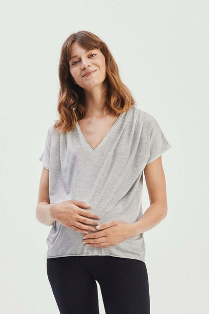 The Nursing Tee | Light Gray Francis and Henry