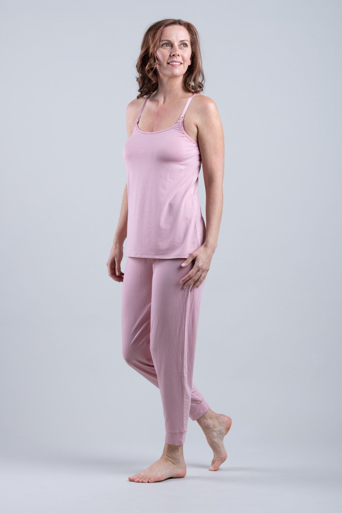 White Crossover Ruched Maternity Nursing Tank– PinkBlush