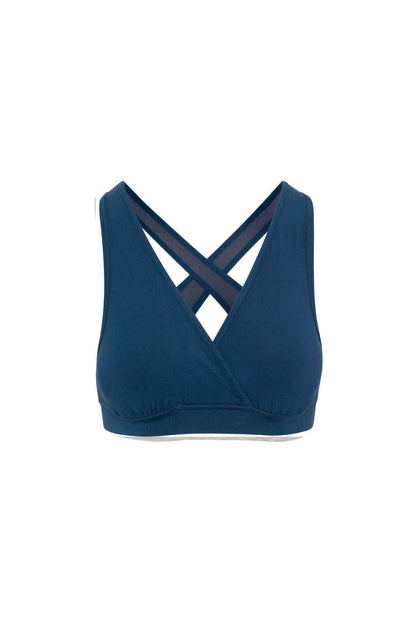 Undercover Reversible Sleep Nursing Bra - Dark Denim/Maine Blue - Simple Wishes