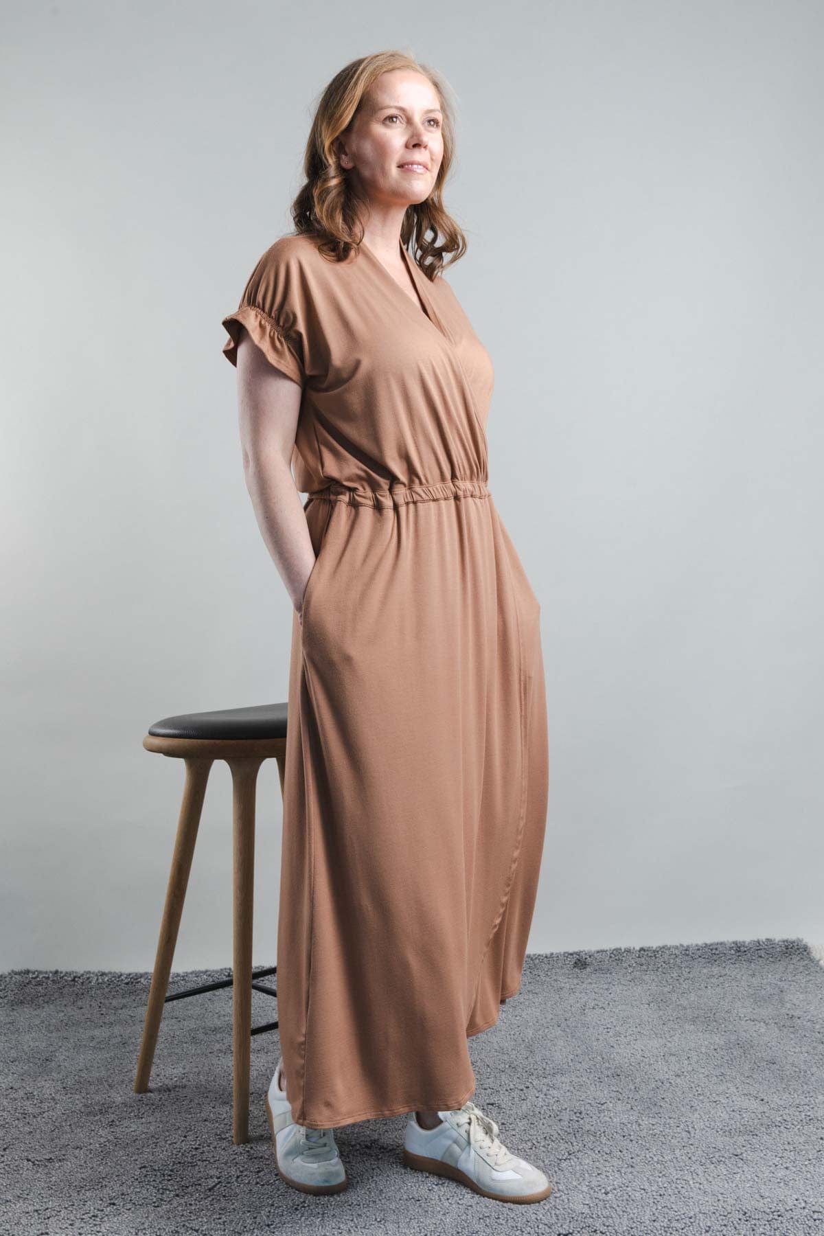 Vivian Nursing Dress - Copper - Simple Wishes