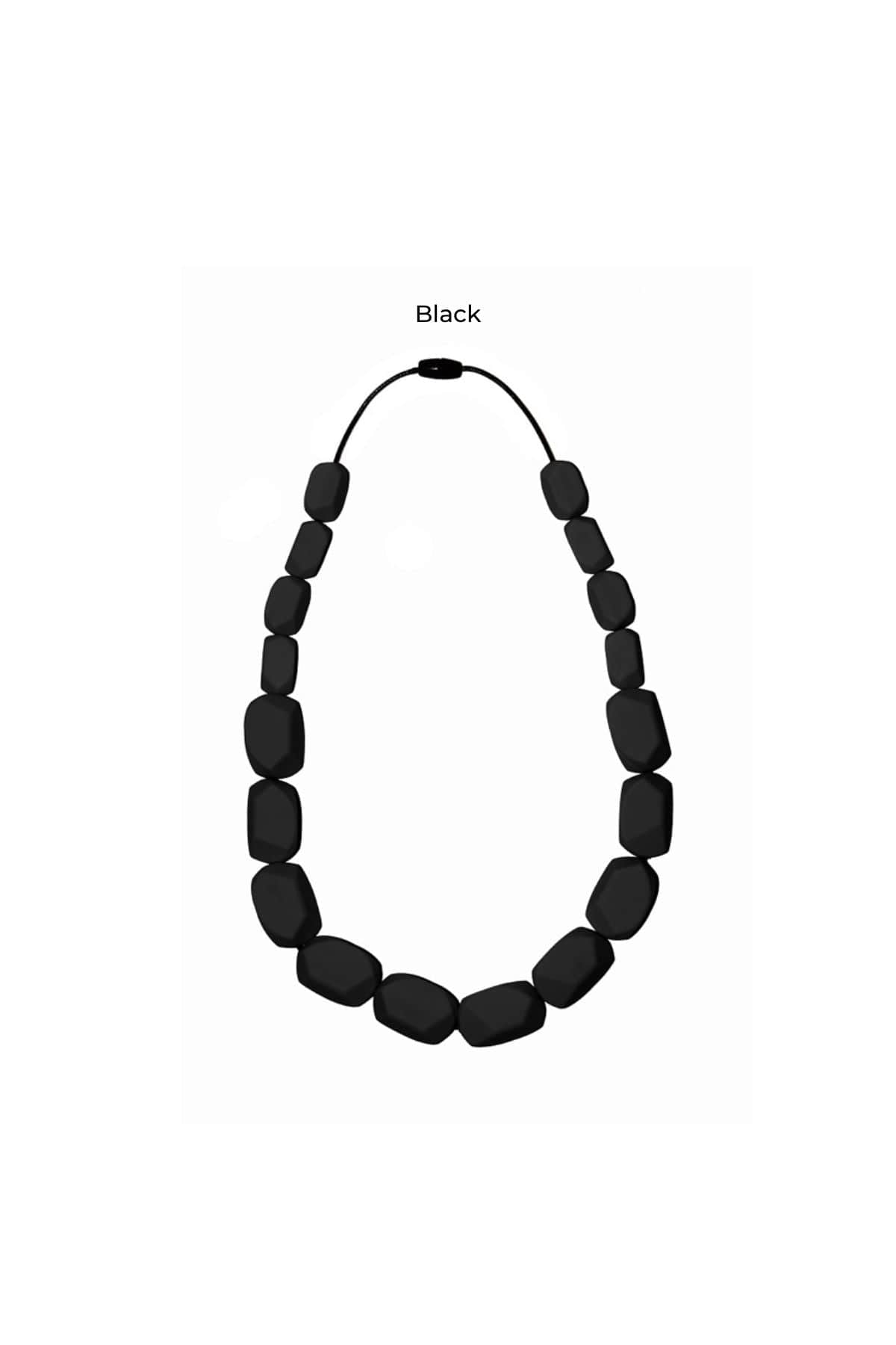 Wilma Rocks Teething Necklace - Black - Simple Wishes