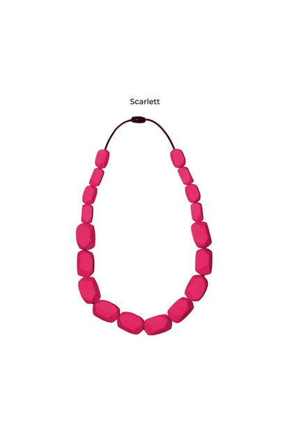 Wilma Rocks Teething Necklace - Scarlett - Simple Wishes