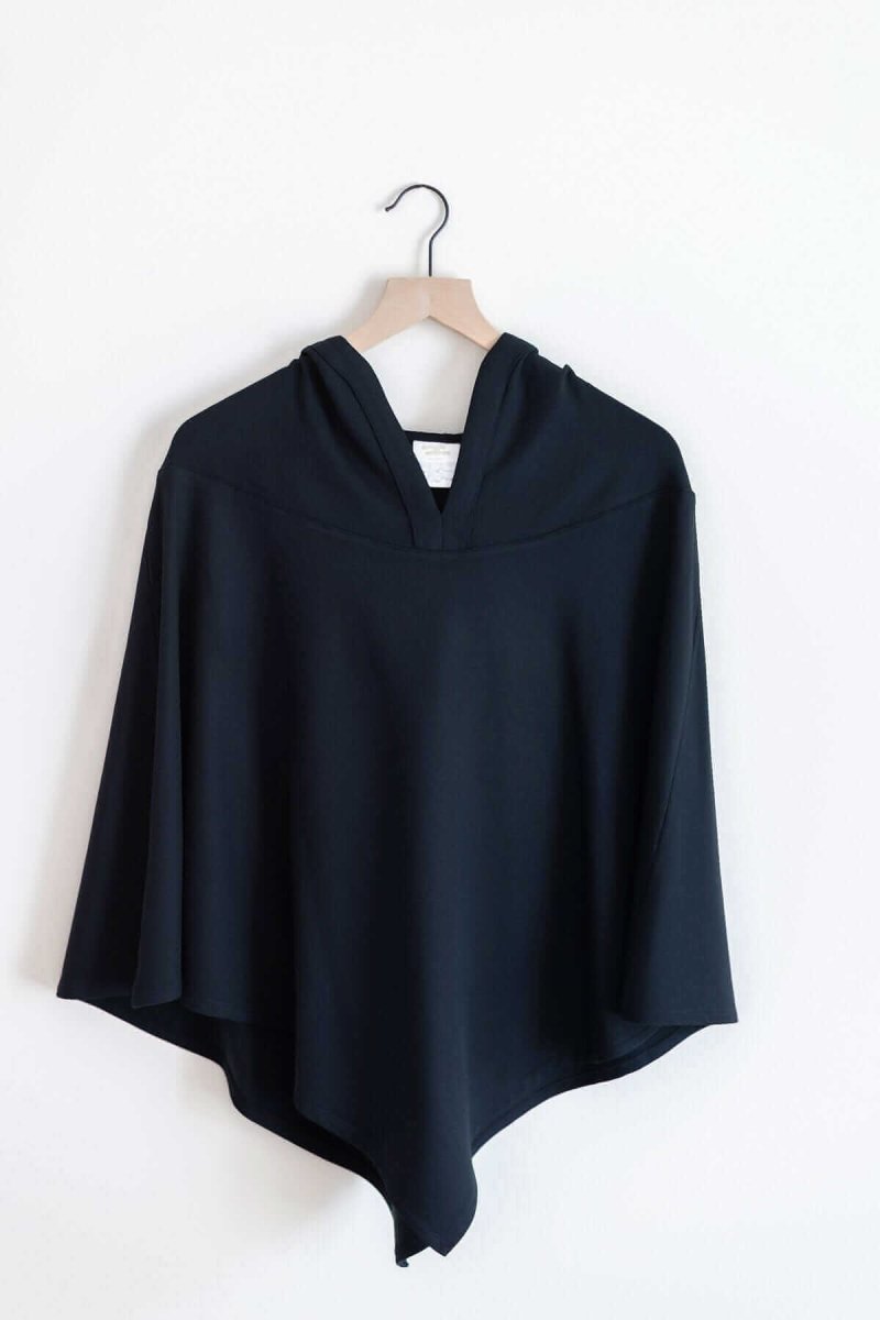 Zoe Fleece Nursing Cover Poncho - Midnight - Simple Wishes