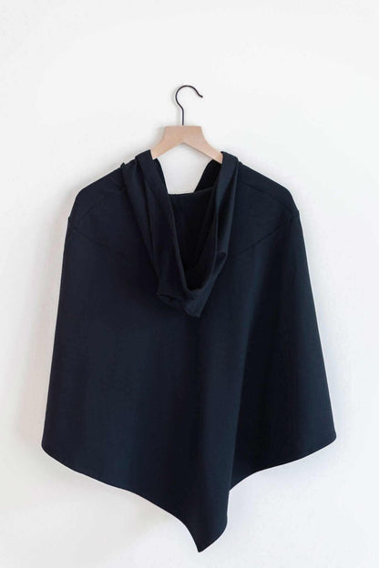 Zoe Fleece Nursing Cover Poncho - Midnight - Simple Wishes