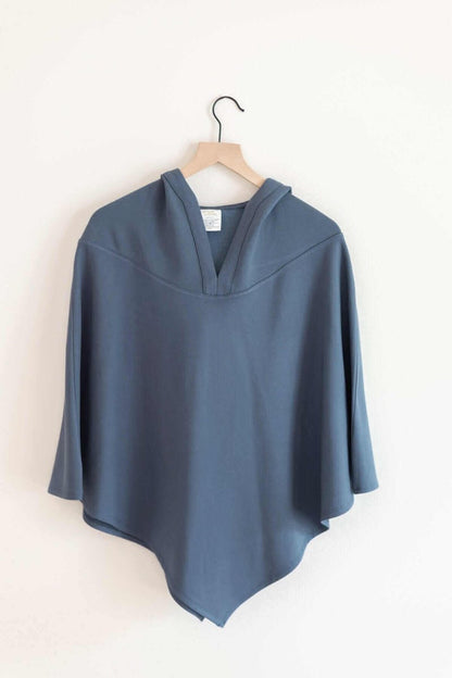 Zoe Fleece Nursing Cover Poncho - Bluestone - Simple Wishes