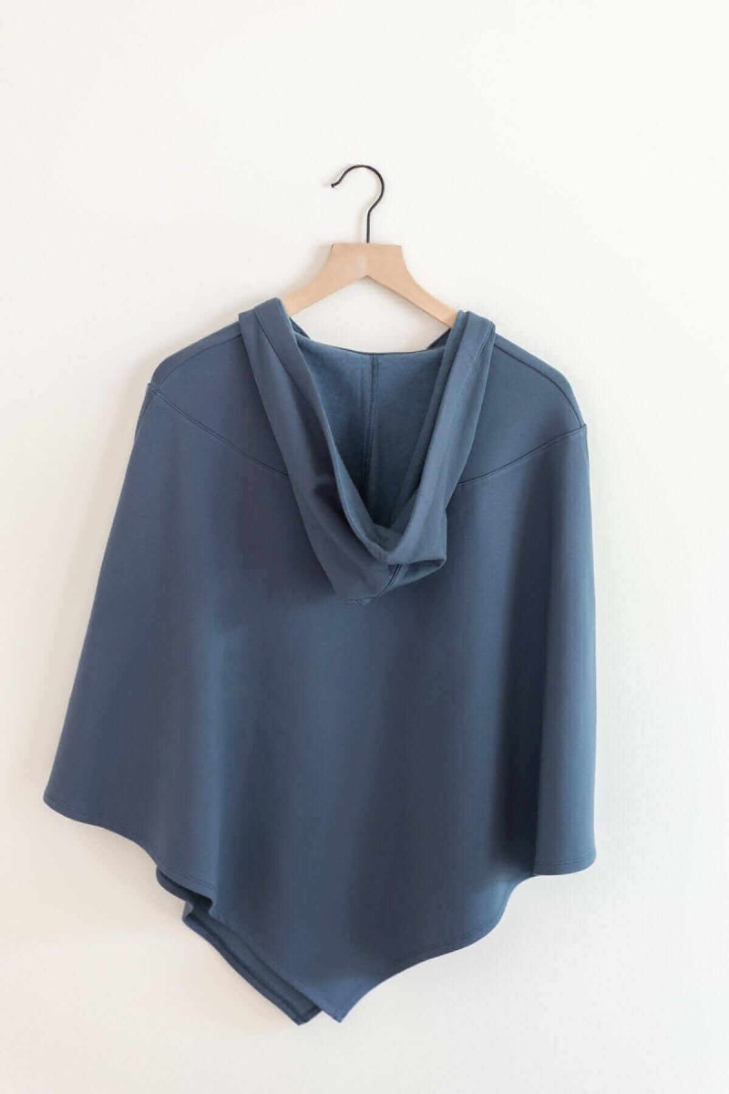 Zoe Fleece Nursing Cover Poncho - Light Heather Gray - Simple Wishes