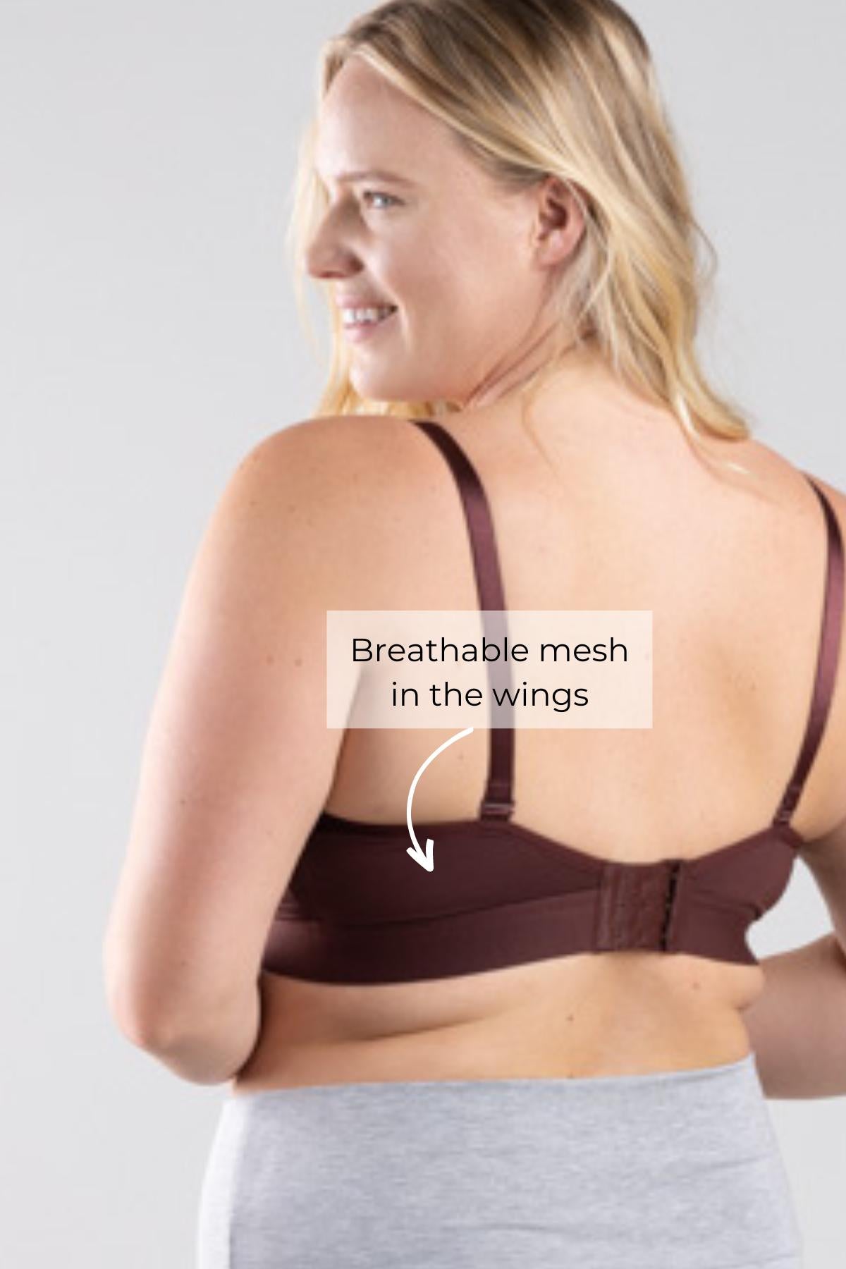 Breeze Back with Mesh Wing Detail in Bitter Chocolate